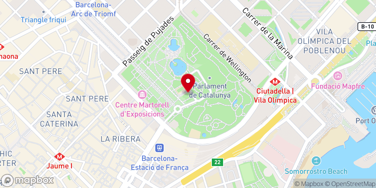 Map showing location of Parroquia Castrense del Parque de la Ciudadela