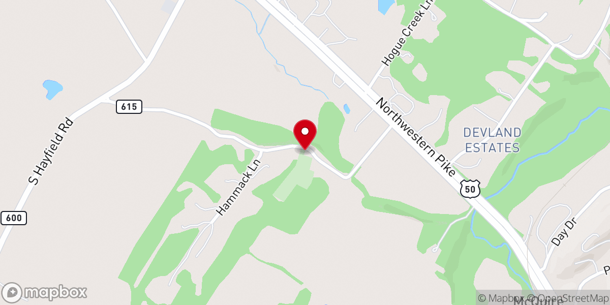 Map showing location of Mount Olive United Methodist Church