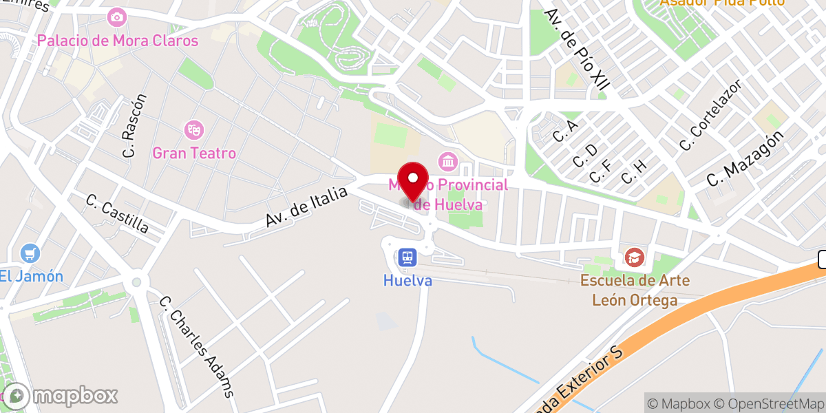 Map showing location of Iglesia Cristiana Evangélica