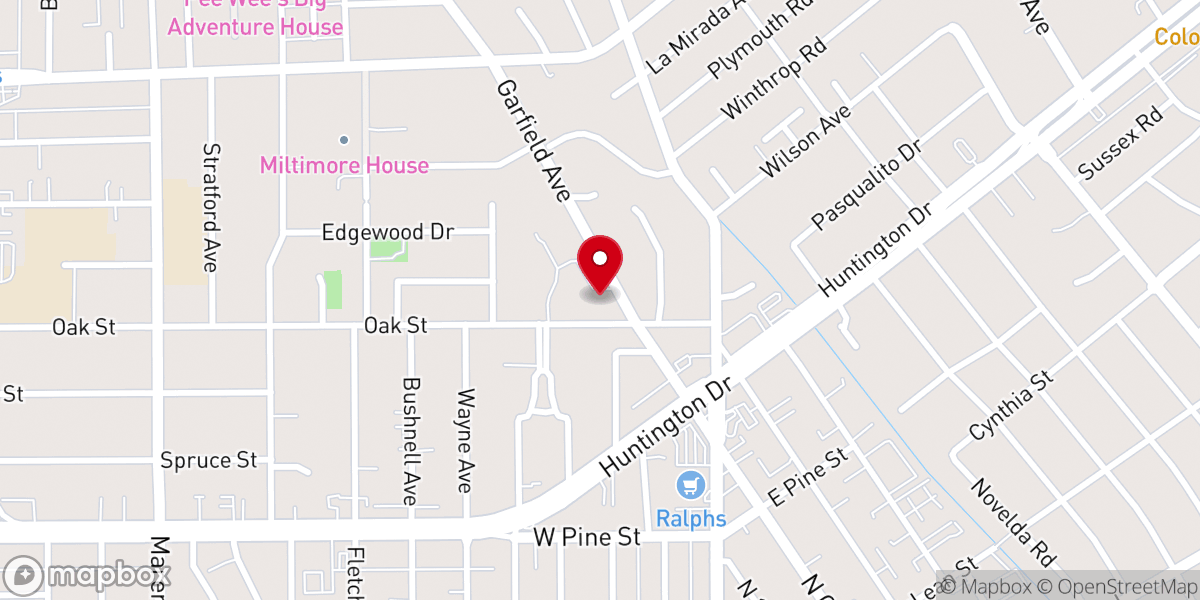 Map showing location of 파사데나 주님의교회, Pasadena Lord's Church