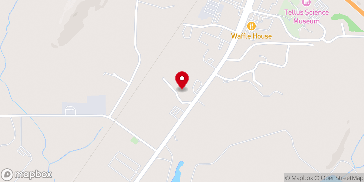 Map showing location of Pine Grove Independent Church