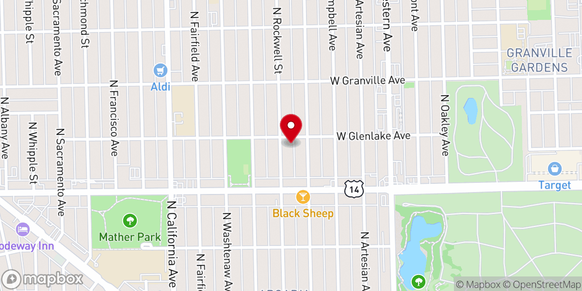 Map showing location of Christ Church of Chicago