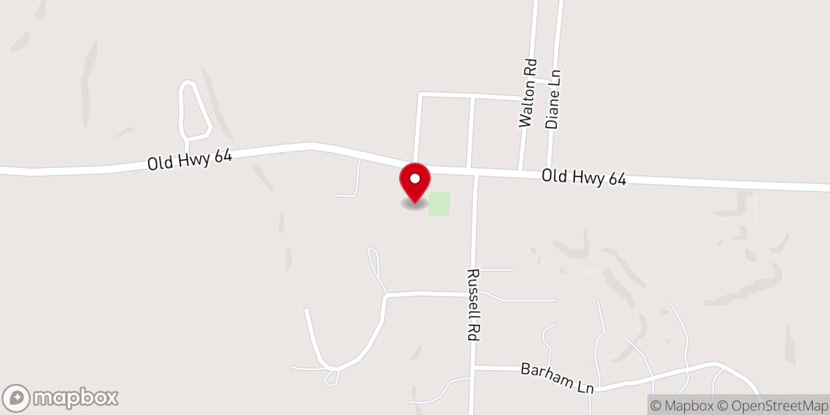 Map showing location of Parrans Chapel Baptist Church
