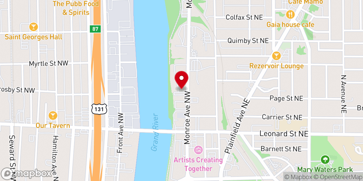 Map showing location of Christ Is King West Michigan Inc