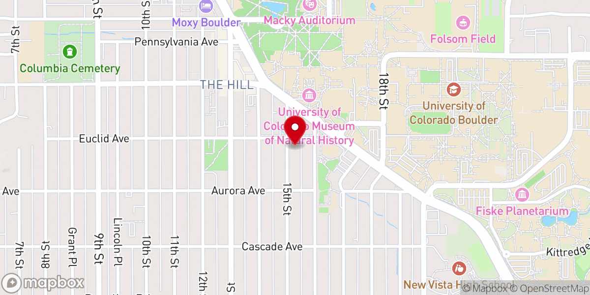 Map showing location of St. Thomas Aquinas Catholic Center