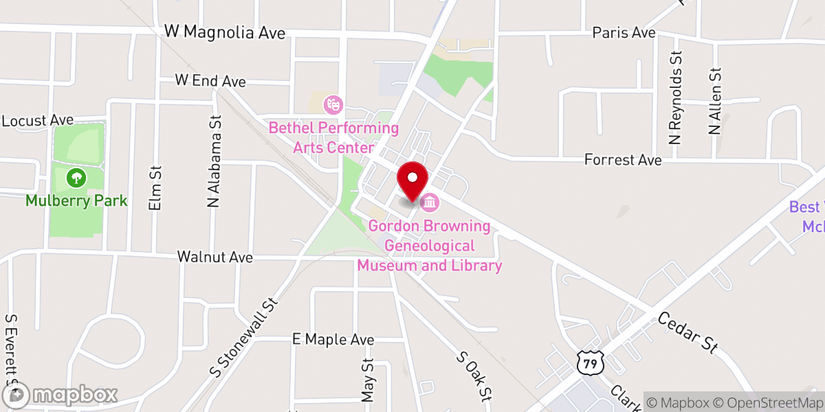 Map showing location of Mc Kenzie Banner