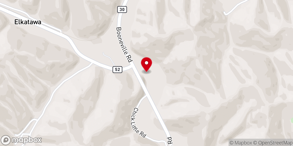 Map showing location of New Hope Community Baptist church