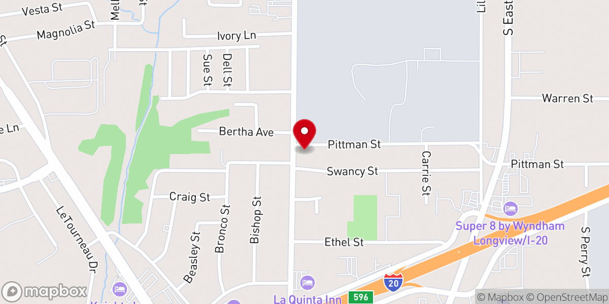 Map showing location of Southeast Church of Christ