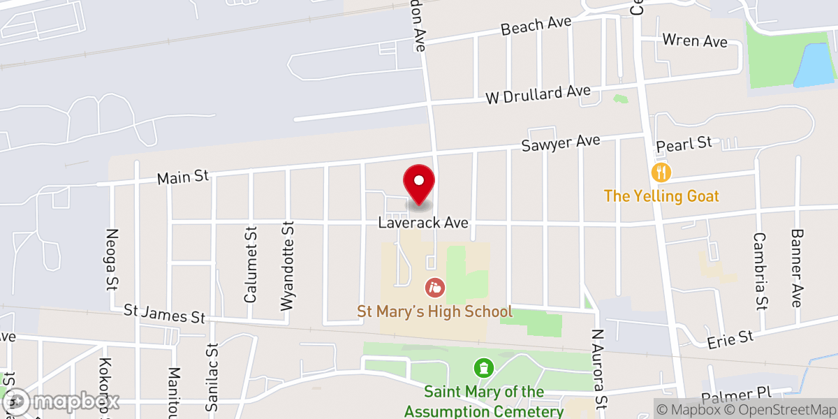 Map showing location of Our Lady of Pompeii Ministry Center