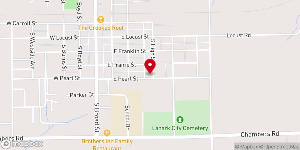 Map showing location of Church of the Brethren