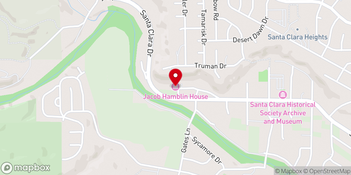 Map showing location of Hamblin Home