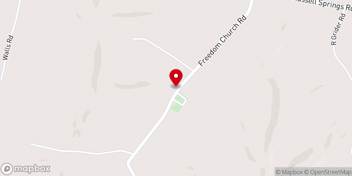 Map showing location of Freedom Church of God