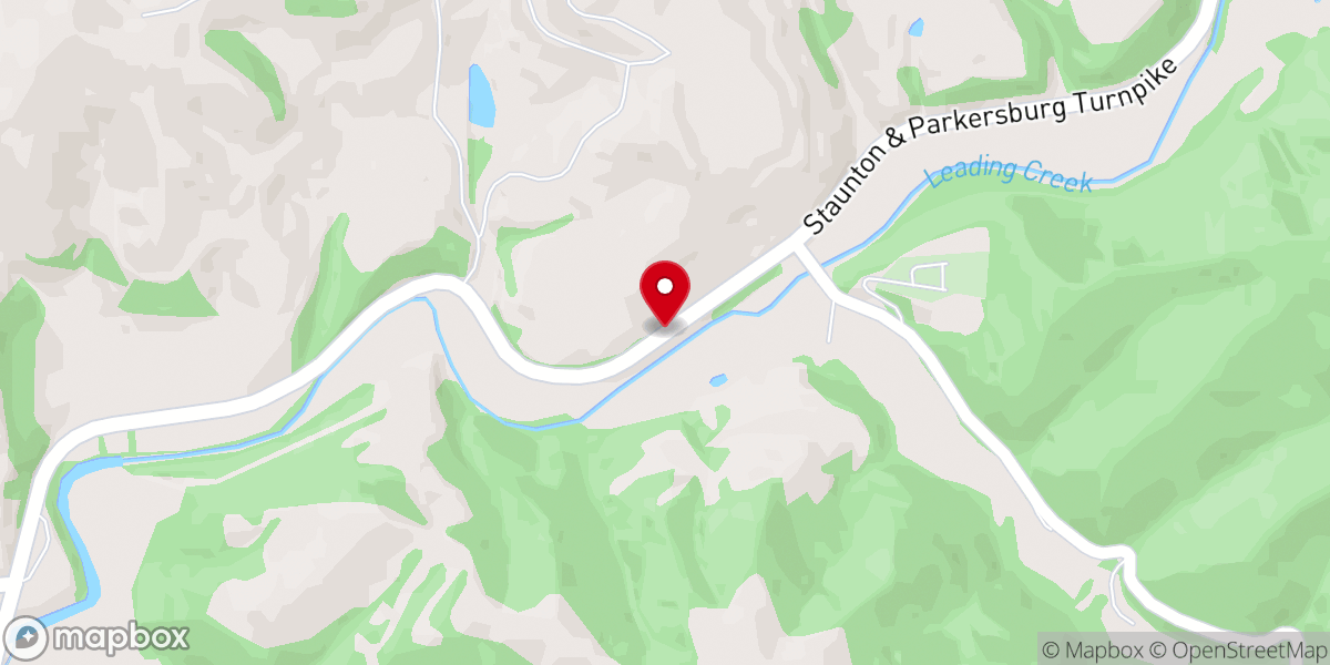 Map showing location of Rock Grove Church