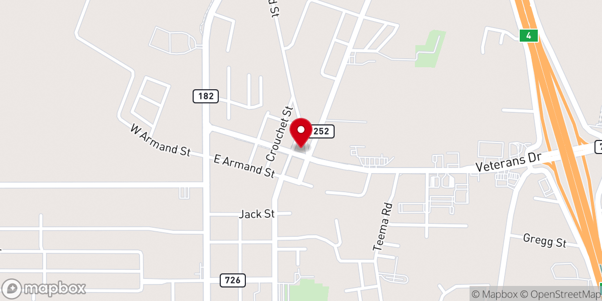 Map showing location of Beauty Outlaw Makeup Studio