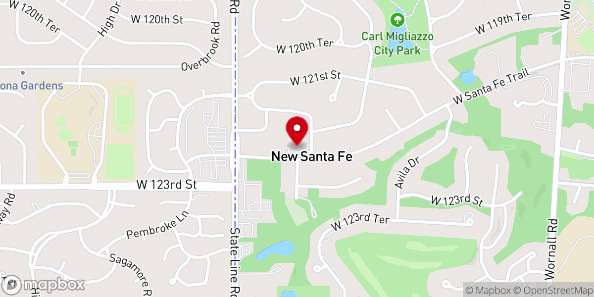 Map showing location of St. Gregorios Orthodox Church of Kansas City