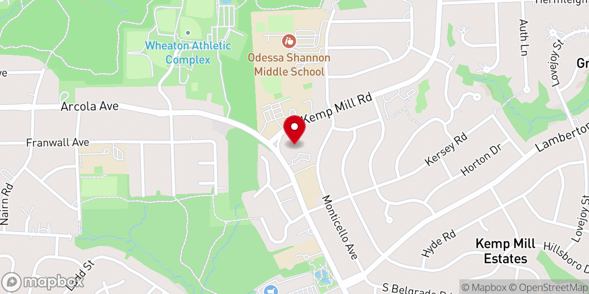 Map showing location of Silver Spring Christian Reformed Church (CRC)