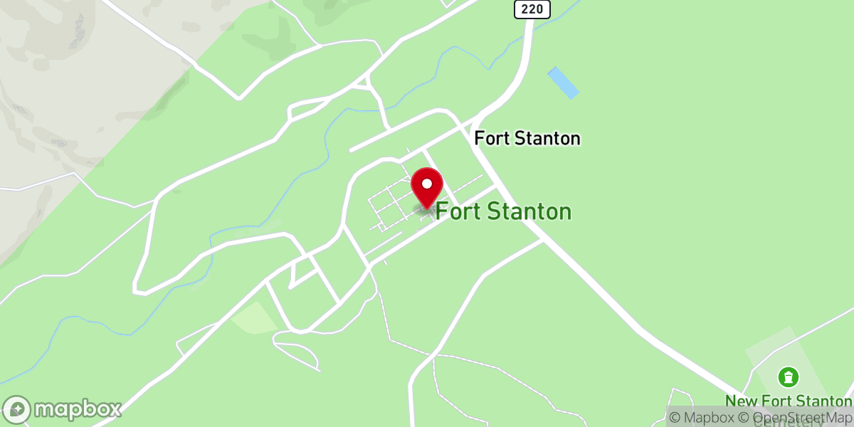 Map showing location of Fort Stanton Historic Site