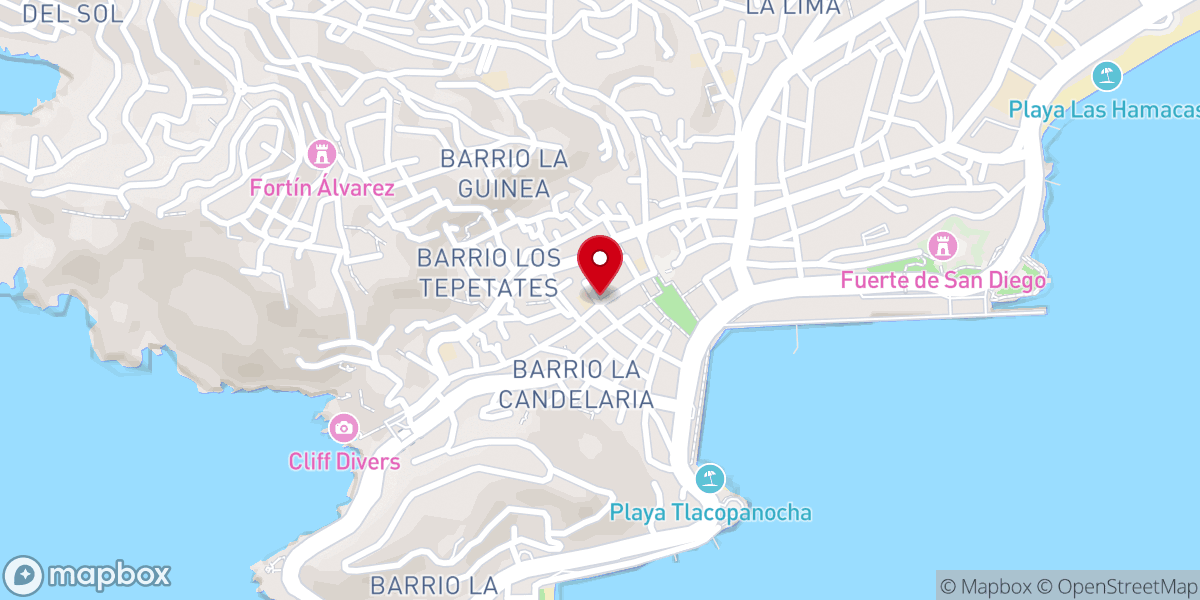 Map showing location of Arquidiócesis de Acapulco