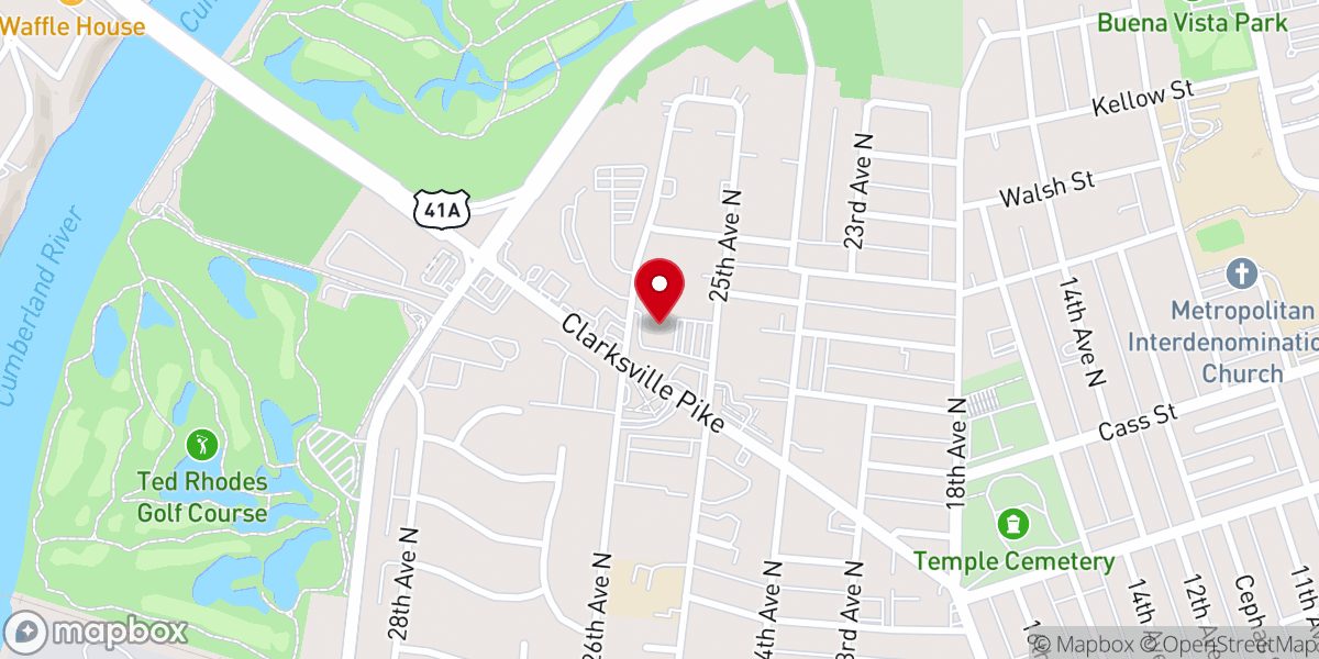 Map showing location of Greater St. John Missionary Baptist Church