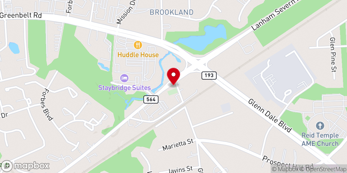 Map showing location of St George's Episcopal Church