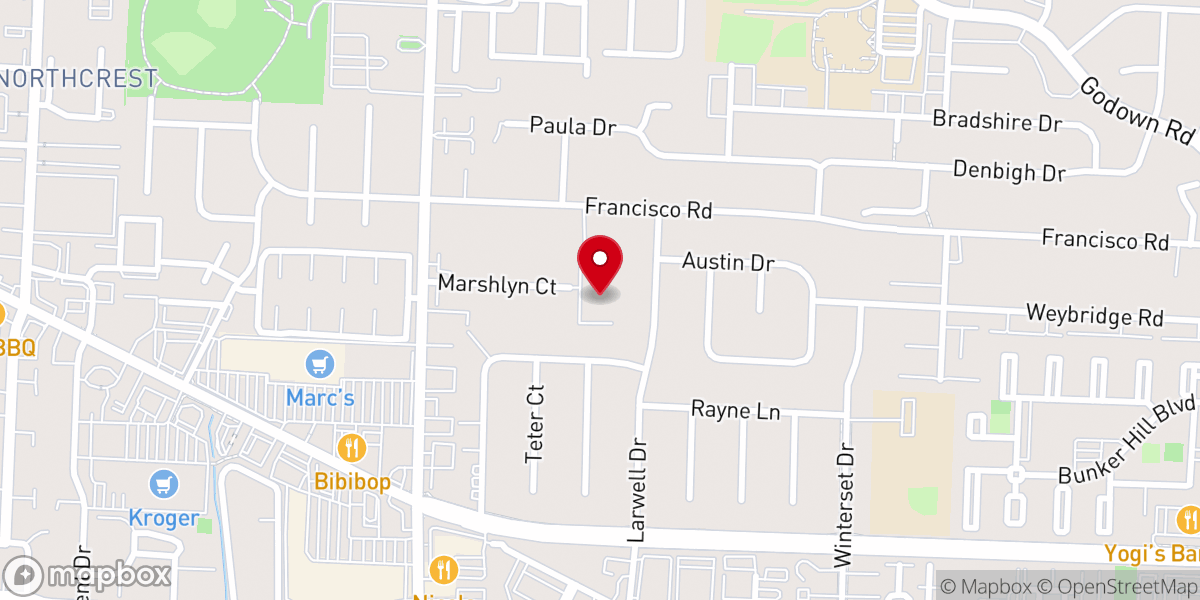 Map showing location of Atonement Lutheran Church