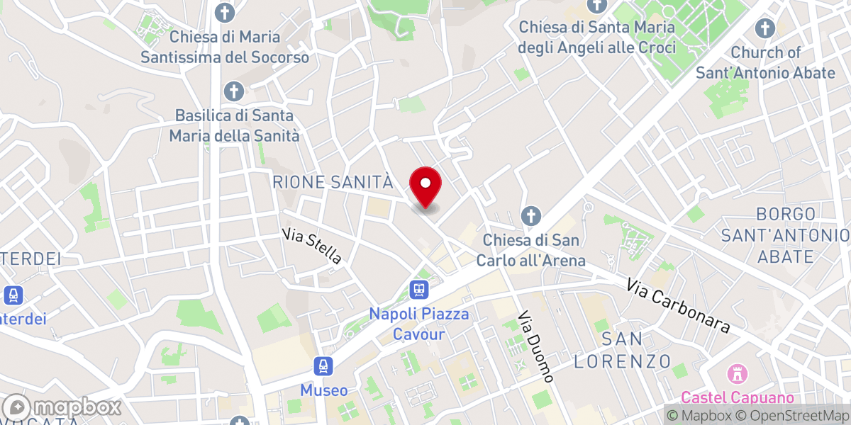 Map showing location of Complesso Monumentale Vincenziano