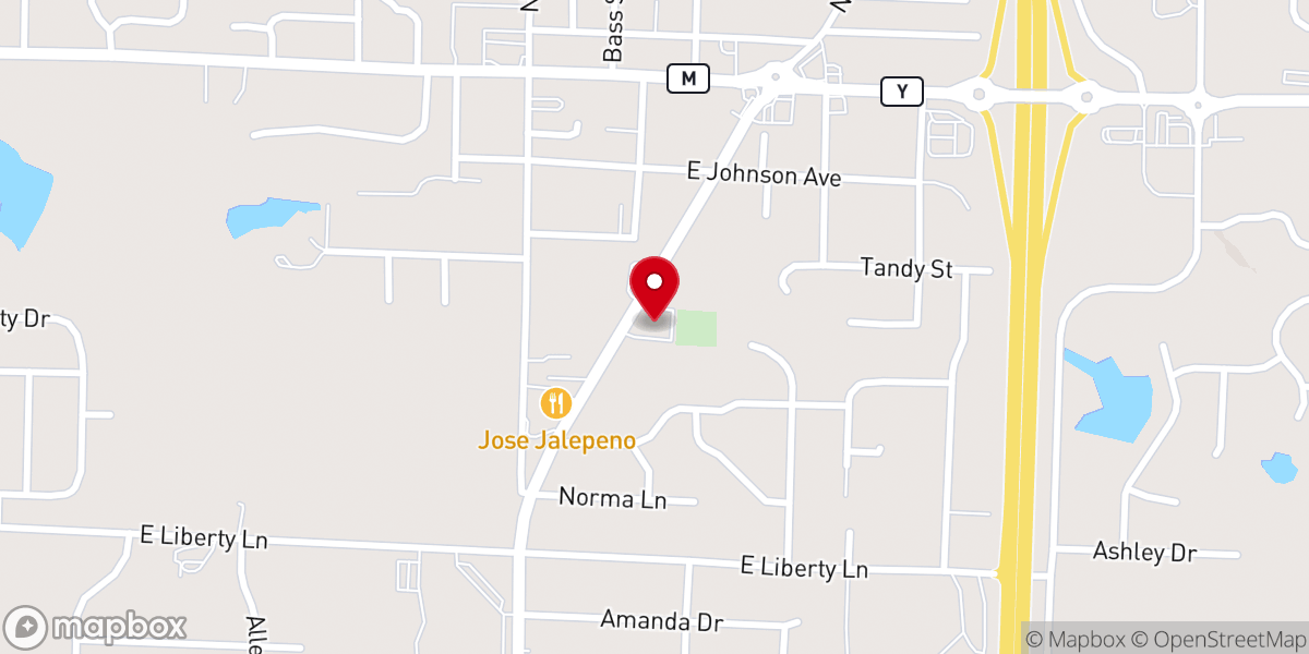 Map showing location of Refuge Christian Church