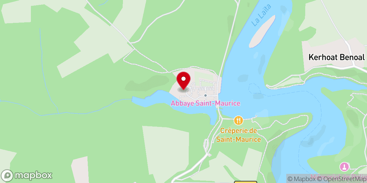 Map showing location of Site Abbatial de Saint-Maurice