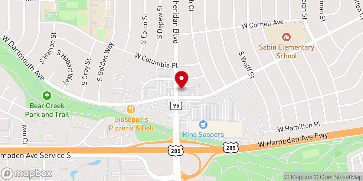 Map showing location of Saint Andrew Presbyterian Church