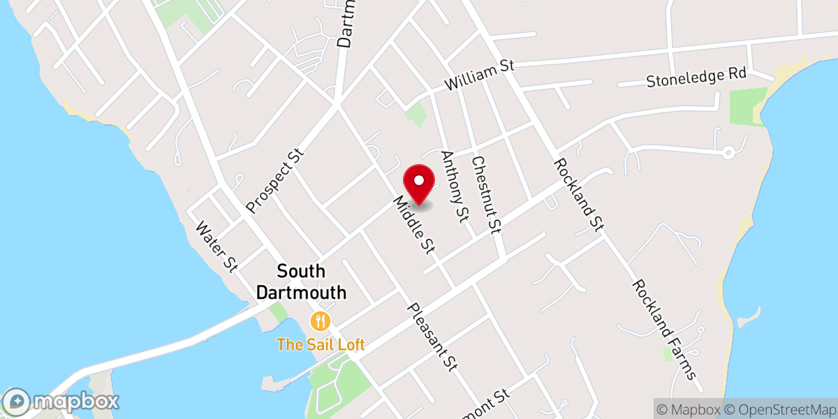 Map showing location of Congregational Church of South Dartmouth, UCC