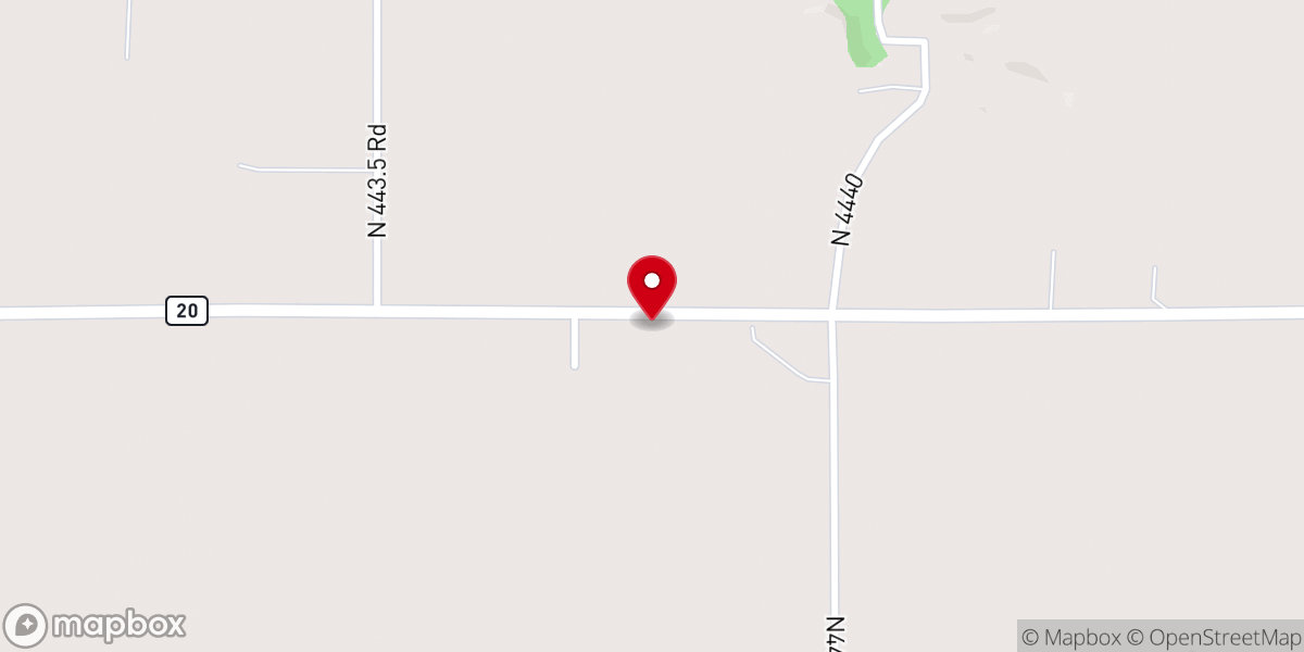 Map showing location of Blue Springs Church