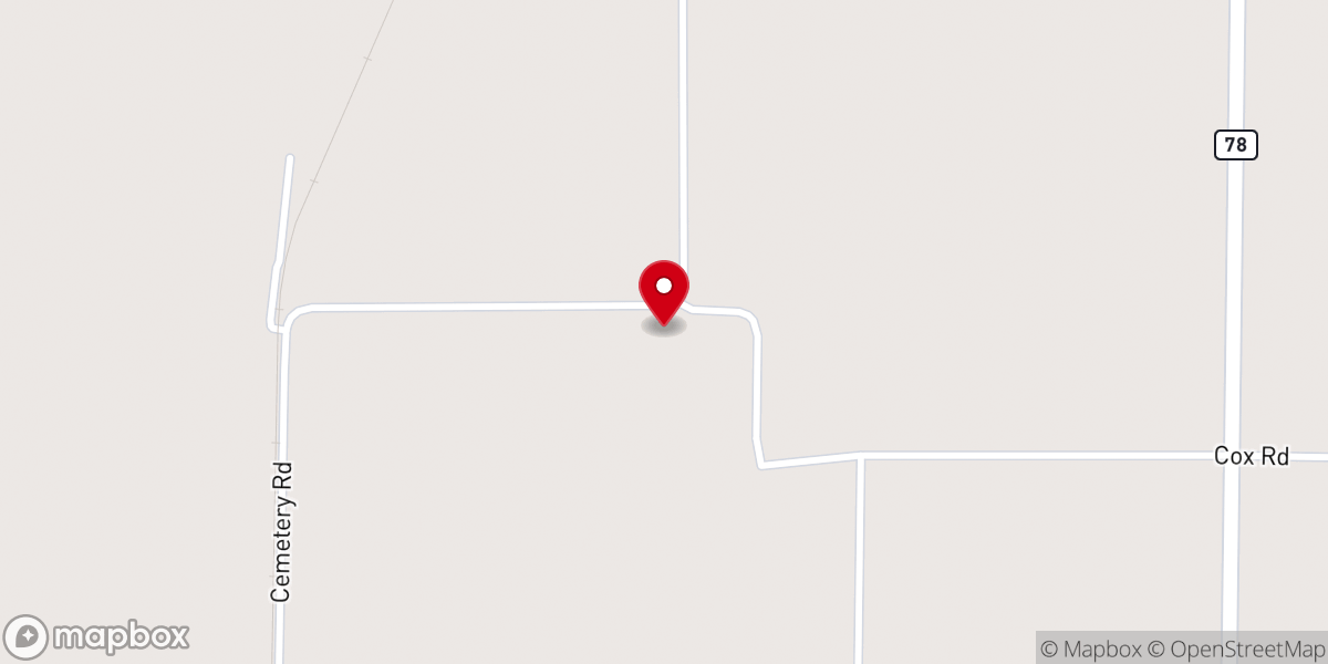 Map showing location of Madie Presbyterian Church