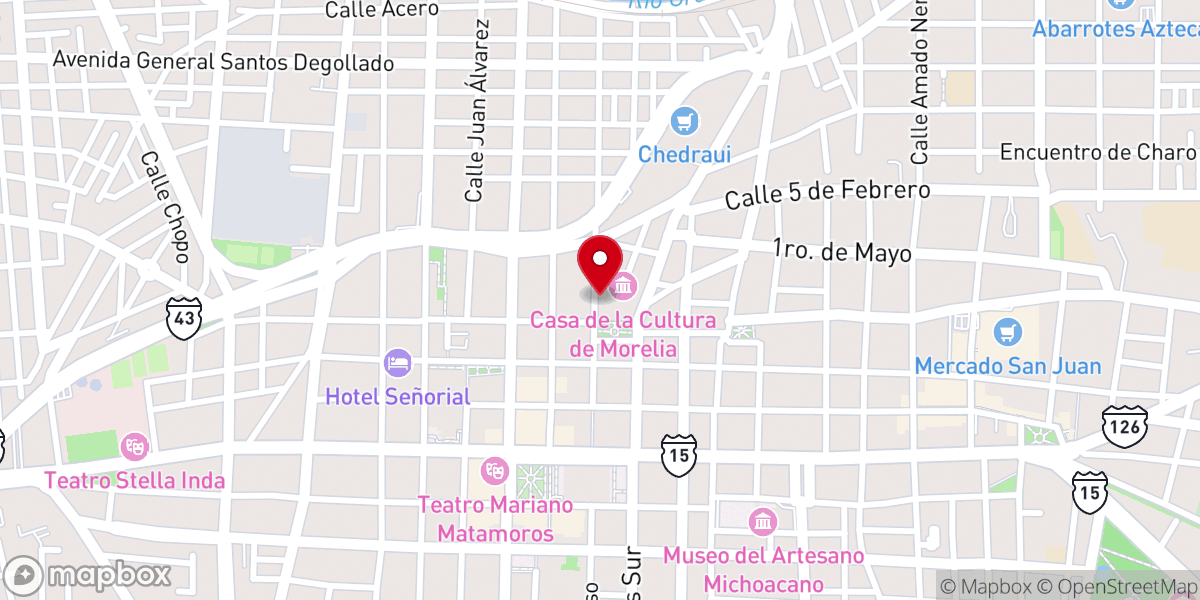 Map showing location of Rectoría de Nuestra Señora del Carmen