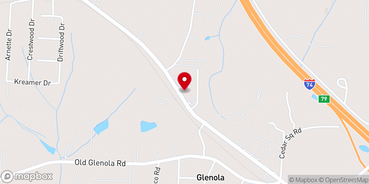 Map showing location of Archdale Baptist Full Gospel Church