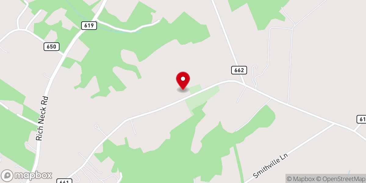 Map showing location of Totuskey Baptist Church