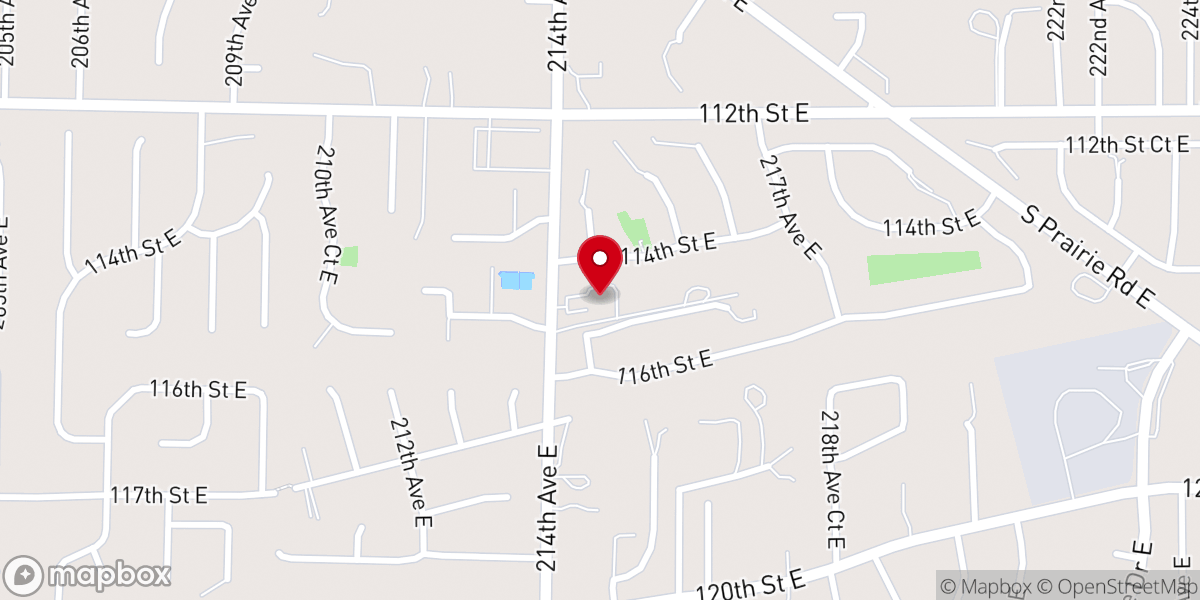 Map showing location of Bonney Lake Seventh-day Adventist Church
