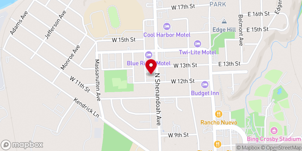 Map showing location of Freedom Baptist Church