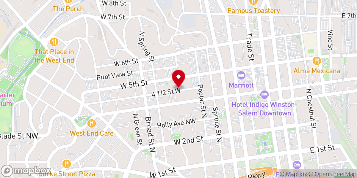 Map showing location of Centenary United Methodist Church