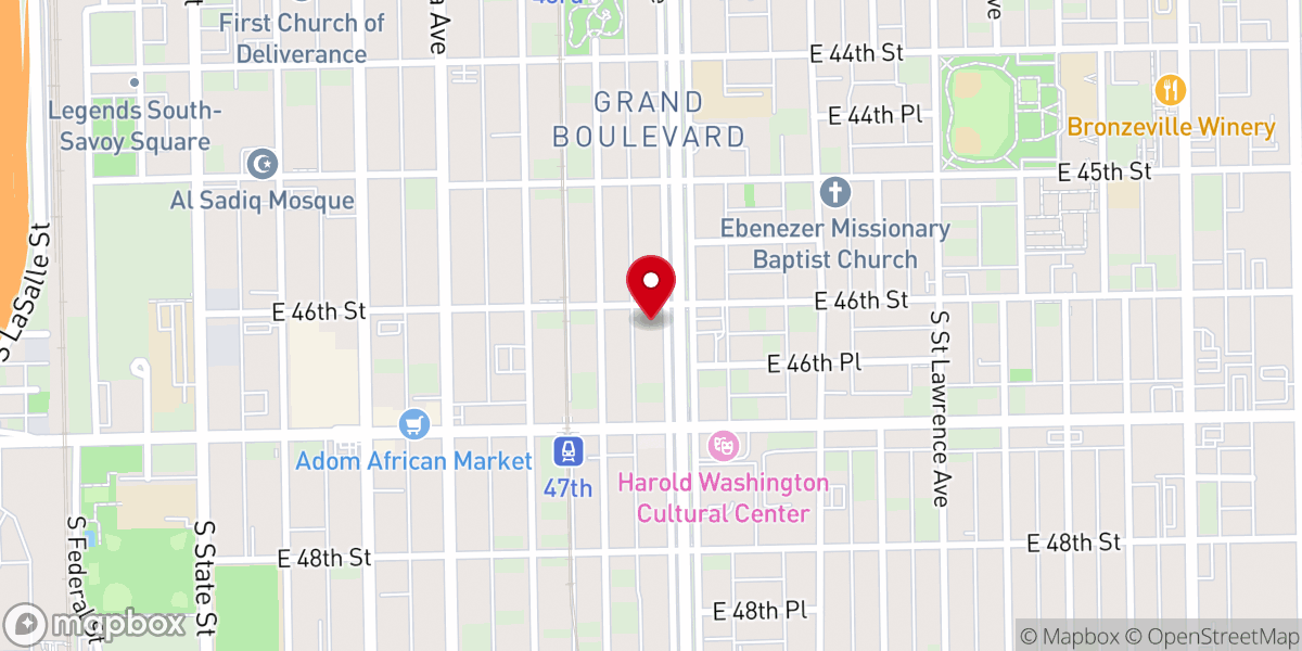 Map showing location of Mt. Pisgah Missionary Baptist Church
