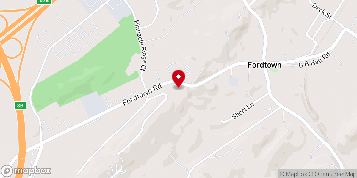 Map showing location of Calvary Free Will Baptist Church