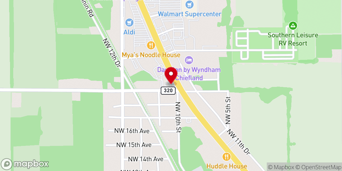 Map showing location of Marathon Gas