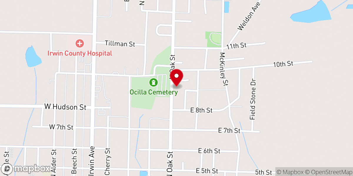 Map showing location of Church of God BY Faith