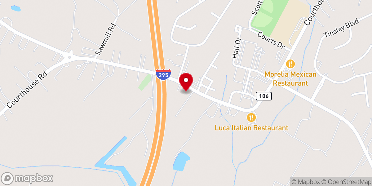 Map showing location of Crossroads Community Church