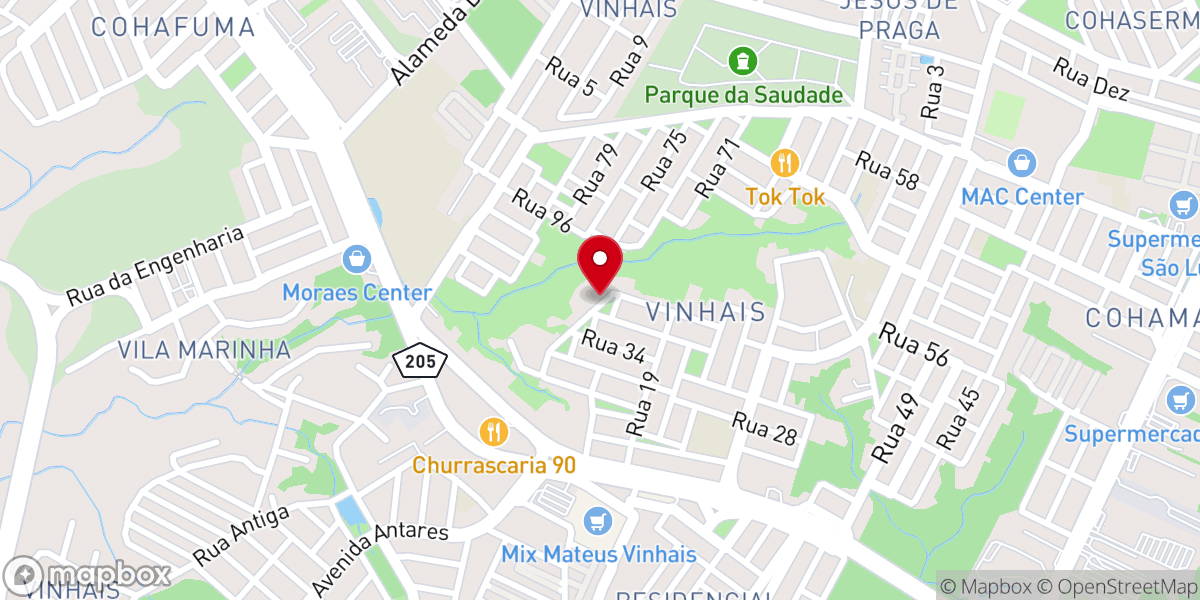 Map showing location of Catedral de Louvor Maranata - Vinhais
