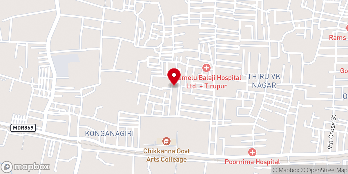 Map showing location of Church Of God (Full Gospel) India (Church)