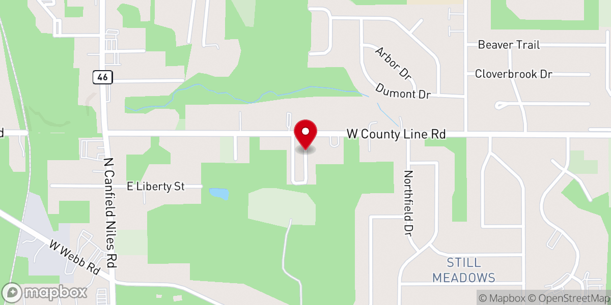 Map showing location of Pin Oaks Mobile Home Park