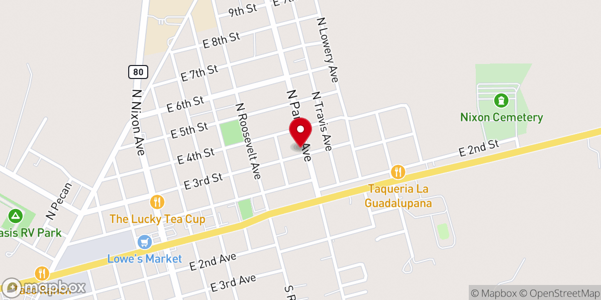 Map showing location of Bilingual Church of Christ