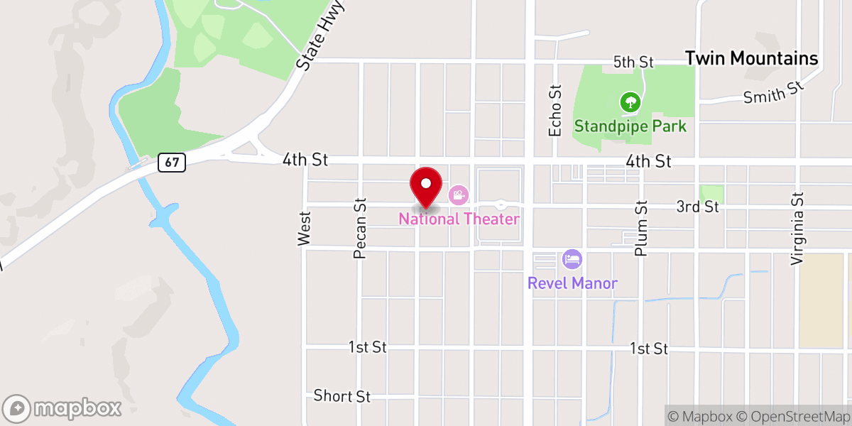 Map showing location of Church of Christ
