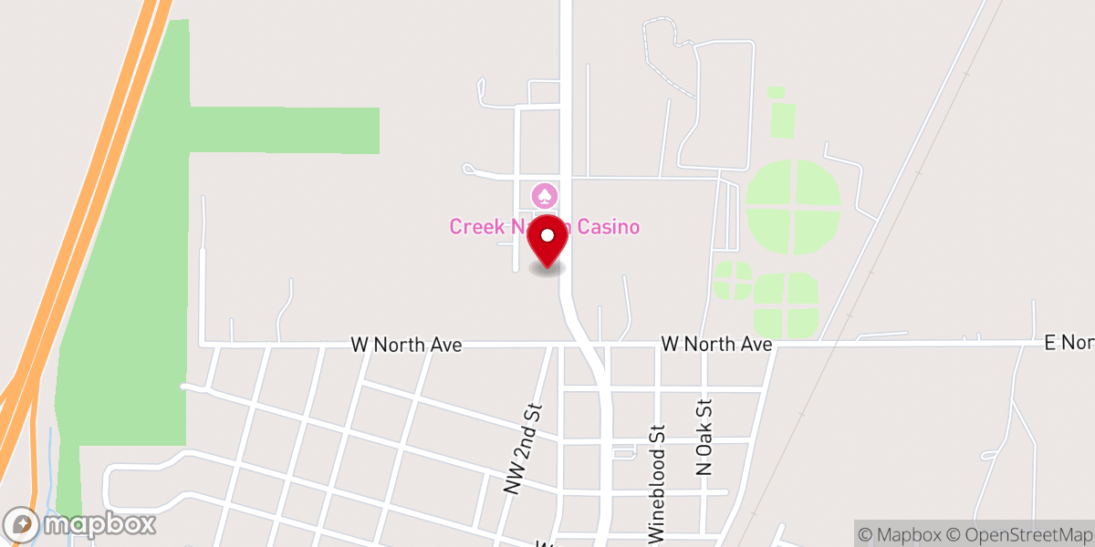 Map showing location of Hope Baptist Church