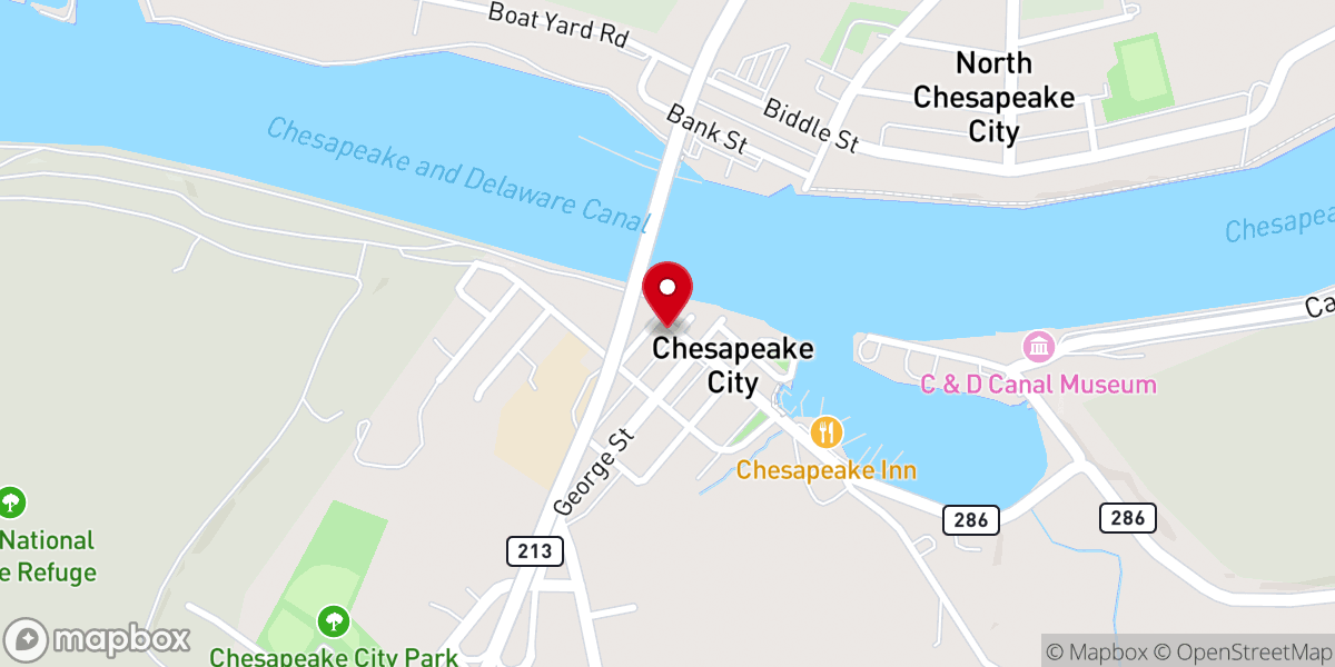 Map showing location of Bethel AME Church Chesapeake